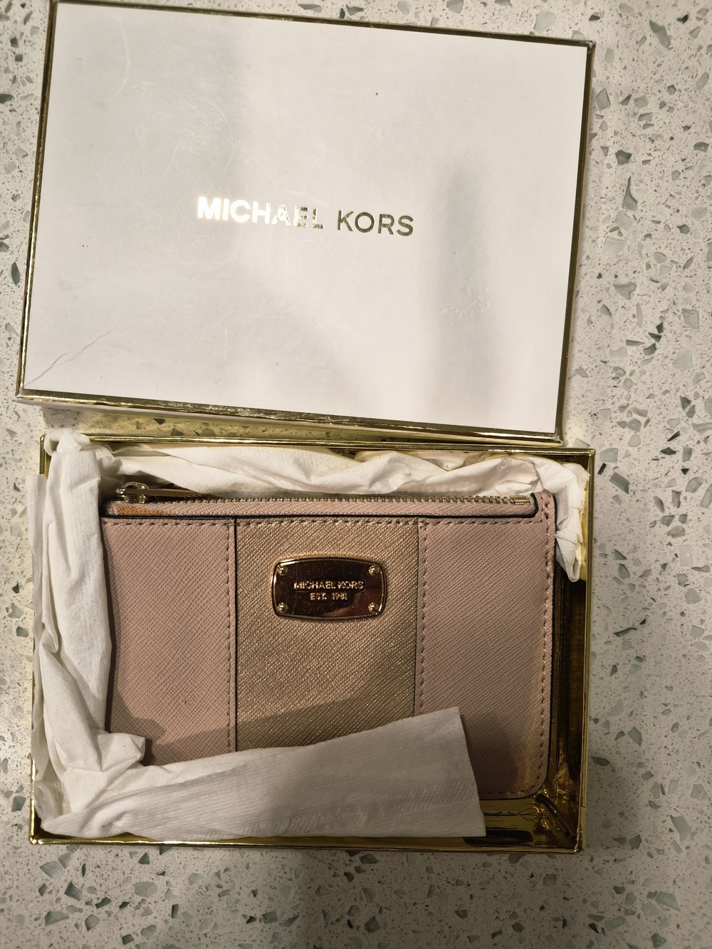 Michael Kors Blush Pink Leather Card Wallet